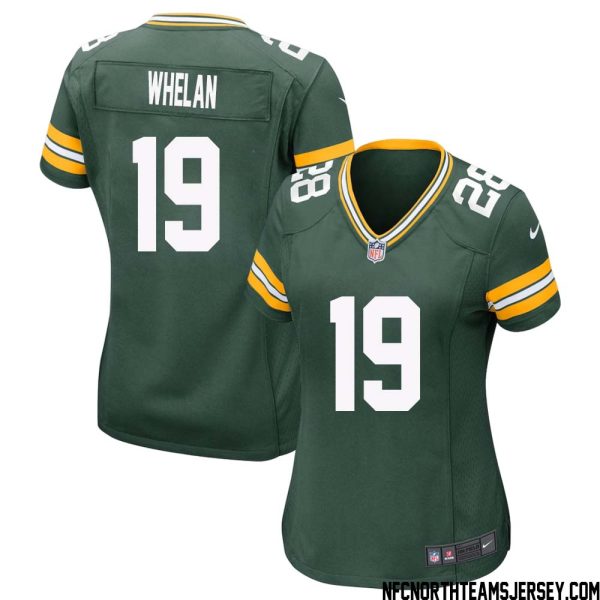 Daniel Whelan No 19 Green Bay Packers Home Game Jersey Womens – Replica