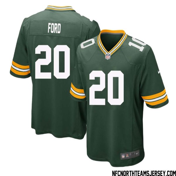 Rudy Ford No 20 Green Bay Packers Home Game Jersey Mens – Replica
