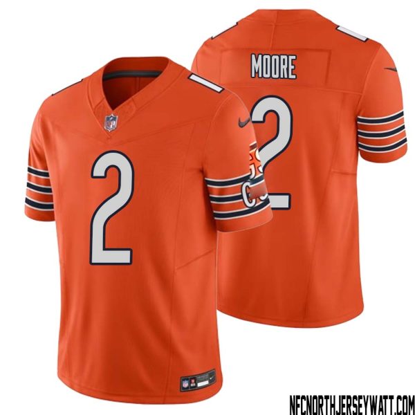 Dj Moore No 2 Men Orange Chicago Bears Vapor F.u.s.e. Limited Jersey – Replica