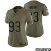Teven Jenkins No 76 Women Olive Chicago Bears 2022 Salute To Service Retired Player Limited Jersey – Replica