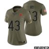 Demarcus Walker No 95 Women Olive Chicago Bears 2022 Salute To Service Retired Player Limited Jersey – Replica