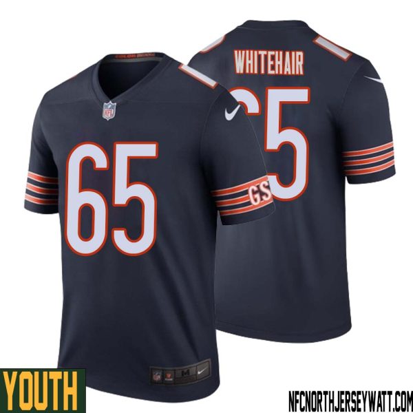 Cody Whitehair No 65 Youth Navy Chicago Bears Color Rush Legend Jersey – Replica