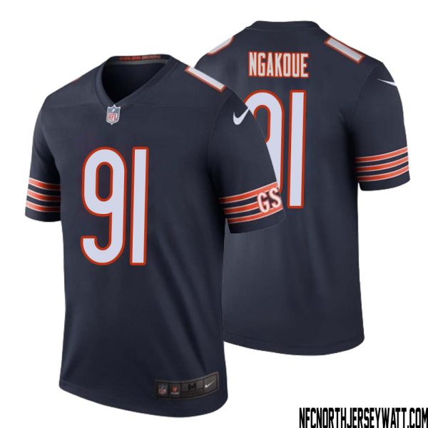 Yannick Ngakoue No 91 Men Navy Chicago Bears Color Rush Legend Jersey – Replica