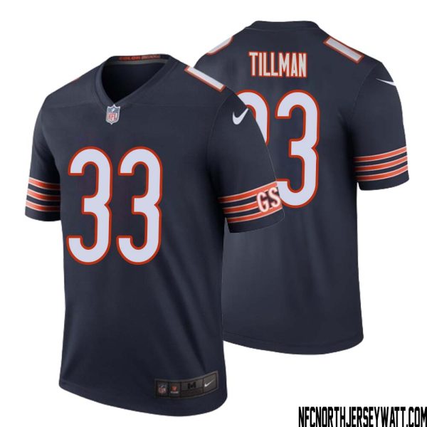 Charles Tillman No 33 Men Navy Chicago Bears Color Rush Legend Jersey – Replica