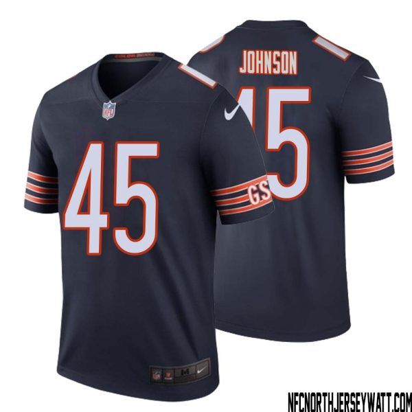 Buddy Johnson No 45 Men Navy Chicago Bears Color Rush Legend Jersey – Replica