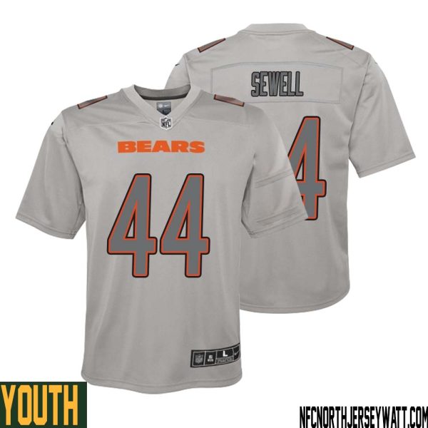 Noah Sewell No 44 Youth Gray Chicago Bears Atmosphere Fashion Game Jersey – Replica