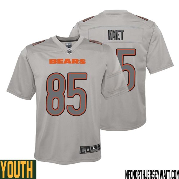 Cole Kmet No 85 Youth Gray Chicago Bears Atmosphere Fashion Game Jersey – Replica