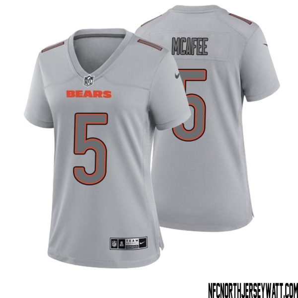 George Mcafee No 5 Women Gray Chicago Bears Atmosphere Fashion Game Jersey – Replica