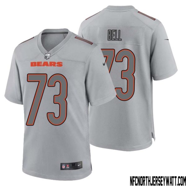 Travis Bell No 73 Men Gray Chicago Bears Atmosphere Fashion Game Jersey – Replica