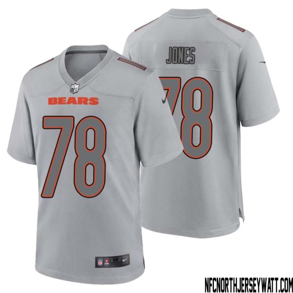 Stan Jones No 78 Men Gray Chicago Bears Atmosphere Fashion Game Jersey – Replica