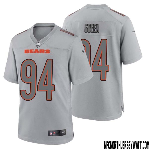 Rasheem Green No 94 Men Gray Chicago Bears Atmosphere Fashion Game Jersey – Replica