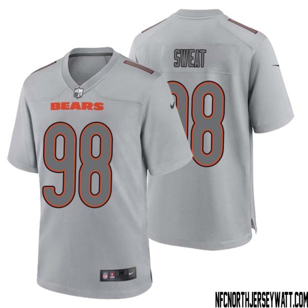 Montez Sweat No 98 Men Gray Chicago Bears Atmosphere Fashion Game Jersey – Replica