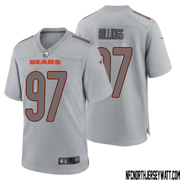 Andrew Billings No 97 Men Gray Chicago Bears Atmosphere Fashion Game Jersey – Replica