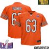 Jay Cutler No 6 Chicago Bears Super Bowl Lviii Alternate Game Jersey Orange For Youth – Replica