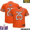 Darnell Wright No 58 Chicago Bears Super Bowl Lviii Alternate Game Jersey Orange For Youth – Replica