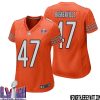 Matt Forte No 22 Chicago Bears Super Bowl LVIII Alternate Game Jersey Orange for Women – Replica