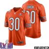 Roy Mbaeteka No 78 Chicago Bears Super Bowl LVIII Alternate Game Jersey Orange for Men – Replica