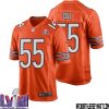 Ed Sprinkle No 7 Chicago Bears Super Bowl LVIII Alternate Game Jersey Orange for Men – Replica