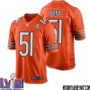 Dj Moore No 2 Chicago Bears Super Bowl Lviii Alternate Game Jersey Orange For Men – Replica
