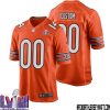 Cole Kmet No 85 Chicago Bears Super Bowl LVIII Alternate Game Jersey Orange for Men – Replica