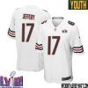 Allen Robinson Ii No 12 Chicago Bears Super Bowl Lviii Away Game Jersey White For Youth – Replica