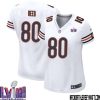 Joe Stydahar No 13 Chicago Bears Super Bowl Lviii Away Game Jersey White For Women – Replica