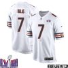 George McAfee No 5 Chicago Bears Super Bowl LVIII Away Game Jersey White for Men – Replica