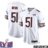 DJ Moore No 2 Chicago Bears Super Bowl LVIII Away Game Jersey White for Men – Replica