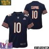 Cody Whitehair No 65 Chicago Bears Super Bowl LVIII Home Game Jersey Navy for Youth – Replica