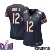 Tyson Bagent No 17 Chicago Bears Super Bowl Lviii Home Game Jersey Navy For Women – Replica