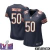 Mike Ditka No 89 Chicago Bears Super Bowl Lviii Home Game Jersey Navy For Women – Replica
