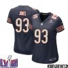 Justin Fields No 1 Chicago Bears Super Bowl LVIII Home Game Jersey Navy for Women – Replica