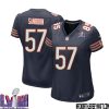 Gervon Dexter Sr. No 99 Chicago Bears Super Bowl Lviii Home Game Jersey Navy For Women – Replica