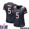 Gervon Dexter Sr. No 99 Chicago Bears Super Bowl Lviii Home Game Jersey Navy For Women – Replica