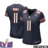 Daniel Hardy No 92 Chicago Bears Super Bowl Lviii Home Game Jersey Navy For Women – Replica