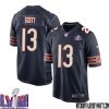 Tyrique Stevenson No 29 Chicago Bears Super Bowl Lviii Home Game Jersey Navy For Men – Replica