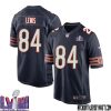 Lucas Patrick No 62 Chicago Bears Super Bowl LVIII Home Game Jersey Navy for Men – Replica