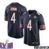 Ed Sprinkle No 7 Chicago Bears Super Bowl Lviii Home Game Jersey Navy For Men – Replica