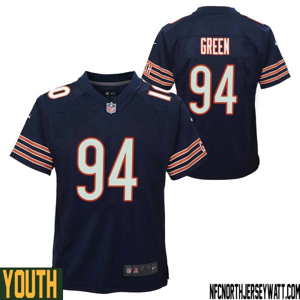 Rasheem Green No 94 Chicago Bears Home Game Navy Jersey For Youth – Replica
