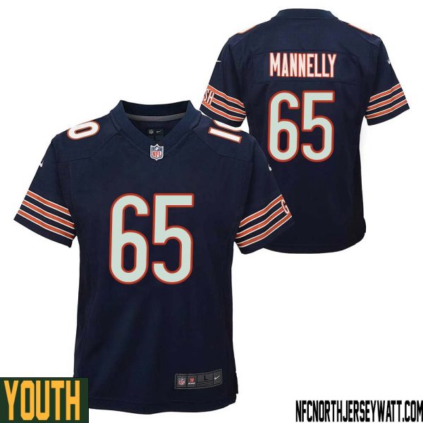 Patrick Mannelly No 65 Chicago Bears Home Game Navy Jersey For Youth – Replica