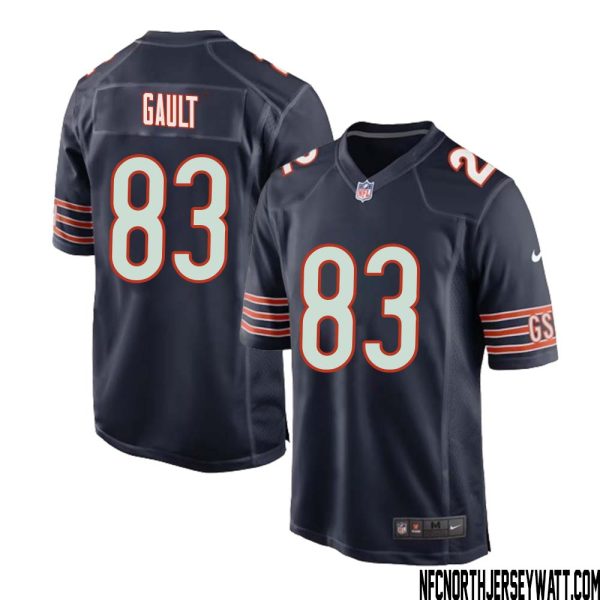 Willie Gault No 83 Chicago Bears Home Game Navy Jersey For Men – Replica