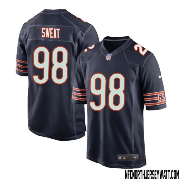 Montez Sweat No 98 Chicago Bears Home Game Navy Jersey For Men – Replica