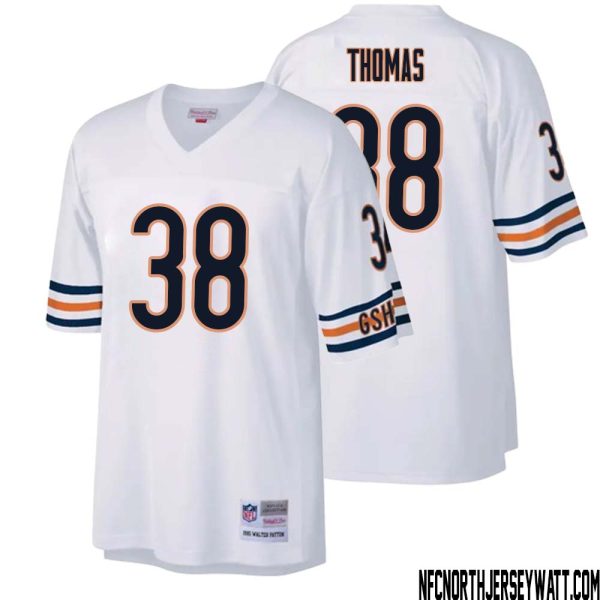 A.J. Thomas No 38 Men Mitchell & Ness White Chicago Bears Legacy Replica Jersey