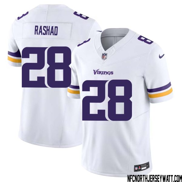 Ahmad Rashad No 28 Men White Minnesota Vikings Vapor F.u.s.e. Limited Jersey- Replica