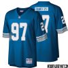 Alex Anzalone No 34 Men Mitchell & Ness Blue Detroit Lions Legacy Replica Jersey