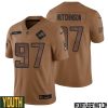 Alex Anzalone No 34 Youth Brown Detroit Lions 2023 Salute To Service Retired Player Limited Jersey – Replica