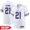 Ahmad Rashad No 28 Youth’S Minnesota Vikings White Alternate Custom Game 2024 Jersey