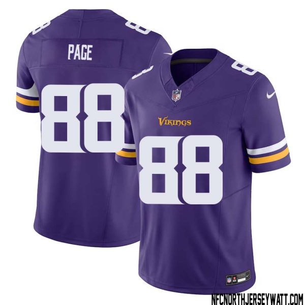 Alan Page No 88 Men Purple Minnesota Vikings Vapor F.U.S.E. Limited Jersey- Replica