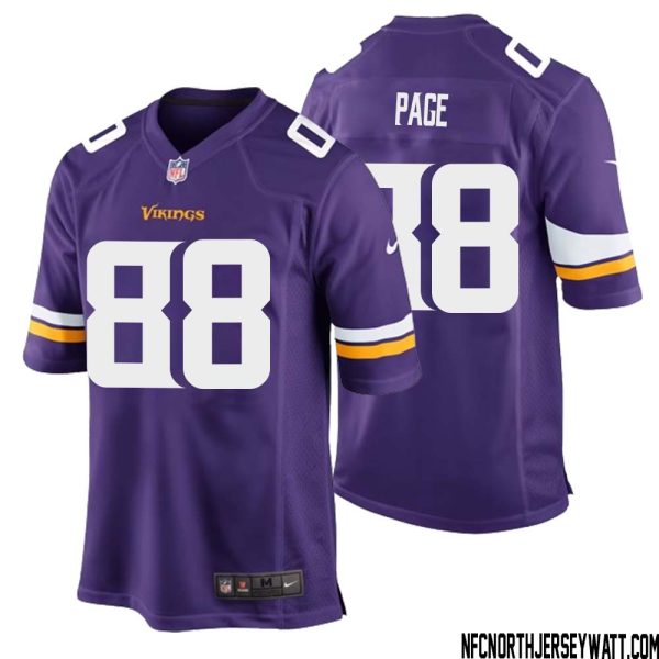 Alan Page No 88 Minnesota Vikings Game Jersey Court Purple for Mens – Replica