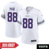 Alexander Mattison No 2 Men’S Minnesota Vikings White Alternate Custom Game 2024 Jersey